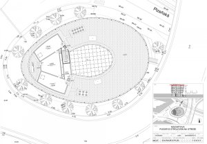 Administrativní budova Green Point, AHK Architekti. PŮDORYS STŘECHY SE STROJOVNOU