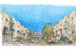 Peter Barber Architects, příbytky na Holmes Road, kresba