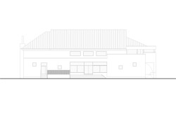 Východní pohled (Sokolovna ve Veverských Knínicích, studio New Work)