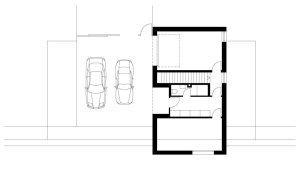 Rodinný dům Klentnice, půdorys 1 NP, Stempel & Tesar architekti