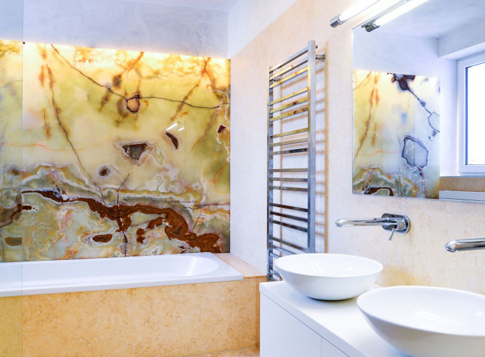 SENAA, Interiér bytu v Brně, koupelna – foto