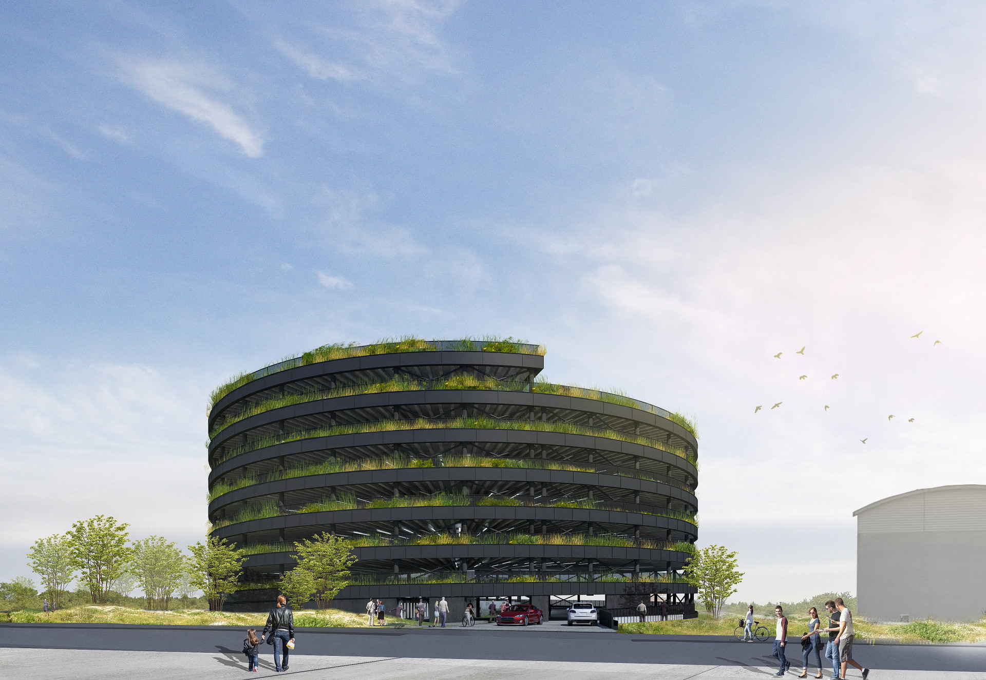 A to že v Kodani chtějí i nadále parkovat v příjemném prostředí, dokládá další realizovaný projekt. Na své ozelenění ještě čeká – budoucí podobu je možné vidět na vizualizacích.