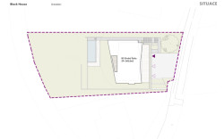 Situace (Block House v Šáreckém údolí v Praze; Studio MA)