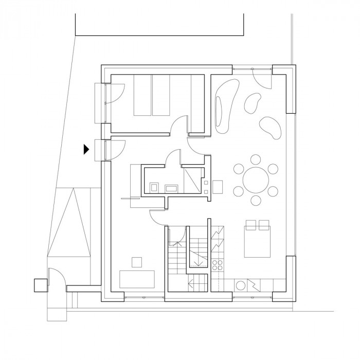 Edit!, Rekonstrukce statku ve Žloukovicích, půdorys 1. NP – foto