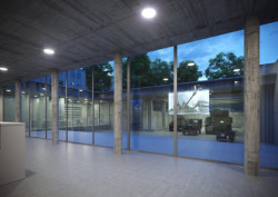 Vizualizace rekonstrukce projektu Klatovská 19. Autorem přestavby a návrhu expozic je architekt Ludvík Grym. Vznikne zde také muzeum Patton Memorial Pilsen.