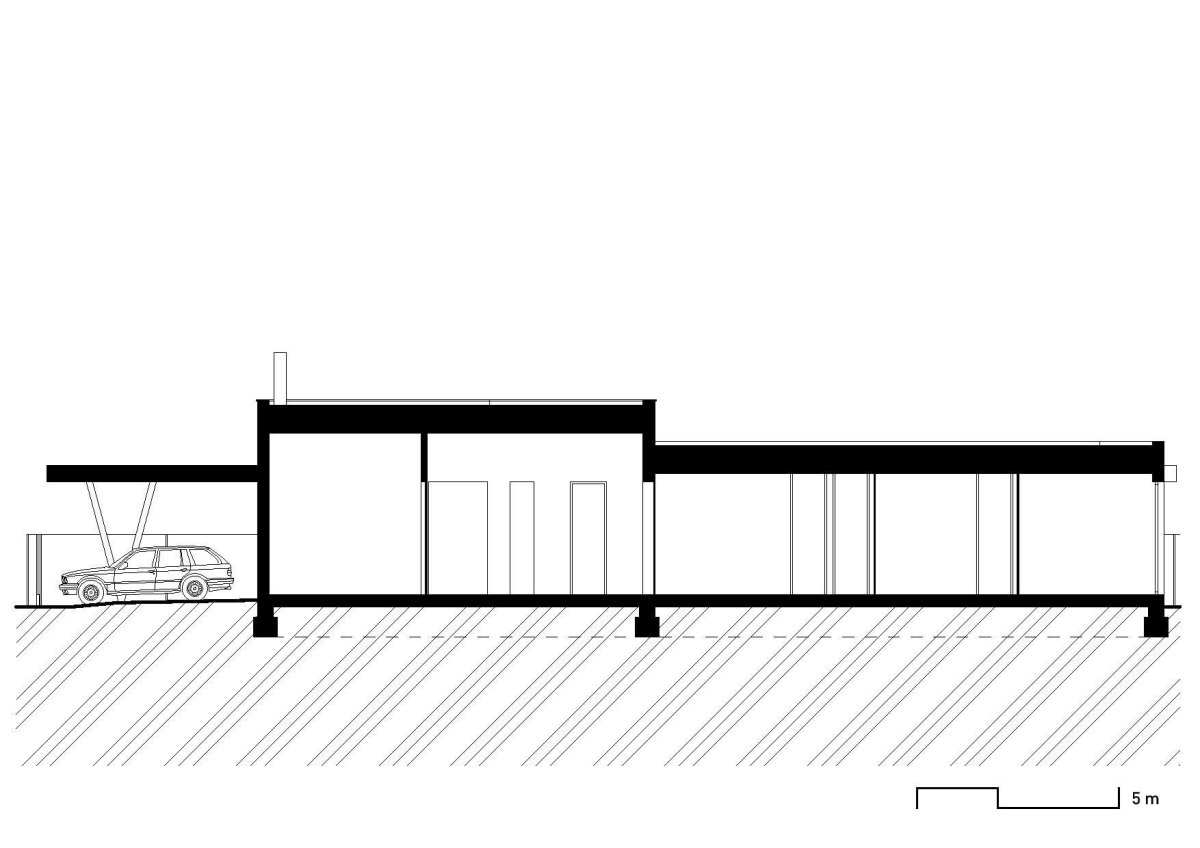 Rodinný dům v Praze, řez, OK PLAN ARCHITECTS / Luděk Rýzner