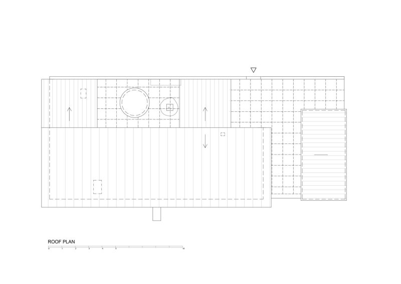 Dům za zdí, střecha, Mjölk architekti