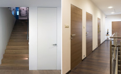 Důležitá je variabilita konceptu Dorsis. Dveře mohou být až ke stropu, s nadpražím či šikminou, přesně na míru a potřebám konkrétního prostoru. 