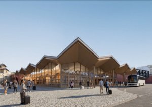 Vítězem architektonické soutěže na novou dočasnou odbavovací halu autobusového nádraží Florenc se stalo studio UPSTRUCTURE.