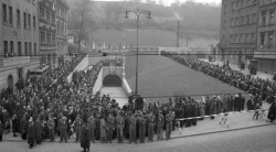 Otevření tunelu v padesátých letech minulého století (Tachovské náměstí v Praze, OVA)