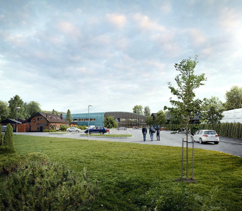 Hokejový stadion v Hluboké nad Vltavou, vizualizace, A8000
