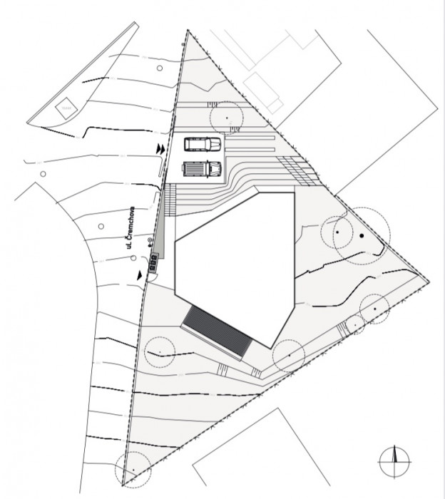 Dům Hexagon, GutGut, situace