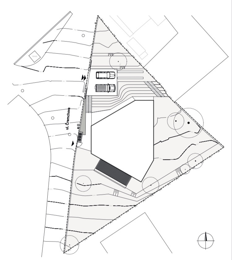 Dům Hexagon, GutGut, situace