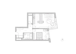 Půdorys (Rekonstrukce bytu v Pitkovicích, Formafatal)