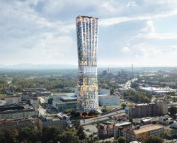 Návrh mrakodrapu Ostrava Tower od studia CHYBIK + KRISTOF
