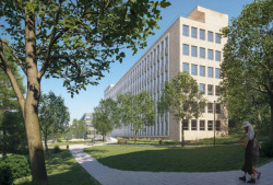 Vizualizace nové podoby Polikliniky Pod Marjánkou od studia ov architekti