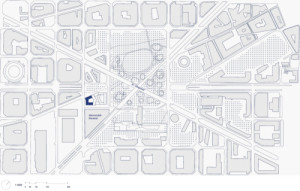 Situace (Bytový dům La Comunidad Habitacional v Barceloně; Cierto Estudio)