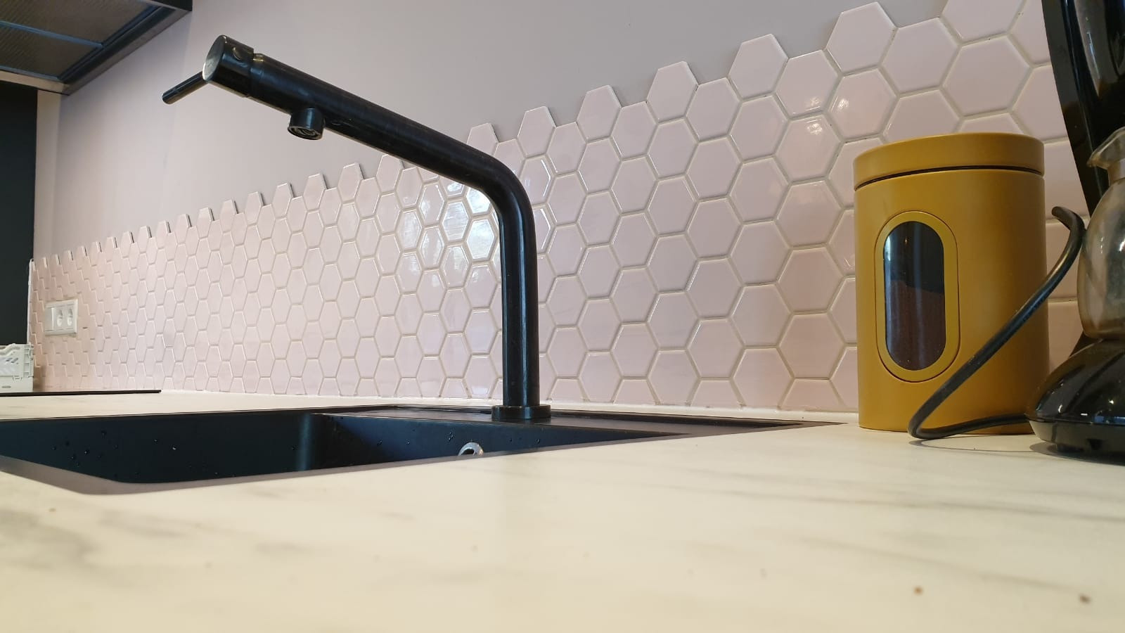 Mozaika HEXAGONY růžová