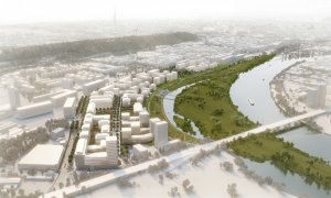 Rohanský ostrov, vizualizace, Pavel Hnilička Architekti.
