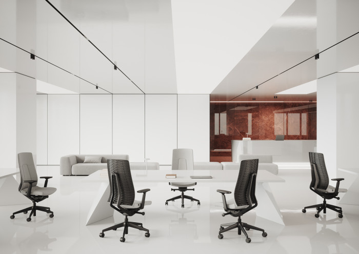 Otočná pracovní židle FollowMe, navržená německým designérem Andreasem Krobem