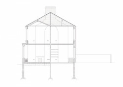 ASSEMBLE, renovace čtyř ulic v Granby Street, řez jednoho z domů, výkres