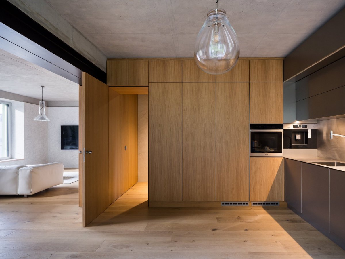Hlavní obytná místnost (AOC architekti, rezidence Zelený dům)