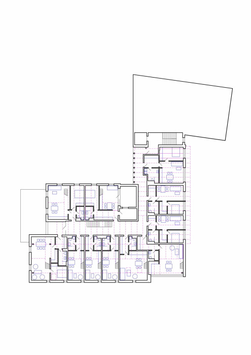 Resort Eisgrub, půdorys 3 NP, Létající inženýři