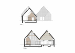 Knihovna Gundelsheim, Schlicht Lamprecht Architekten, řez