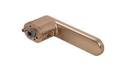 Minimalistické kliky od MP KOVÁNÍ. Zamykají se bez klíču, pomocí tlačítka.