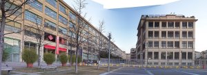 Pohled na fasády továrny Lingotto