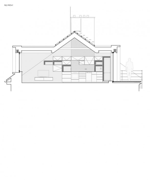 masparti, Podkrovní byt na třídě Míru, řez – foto