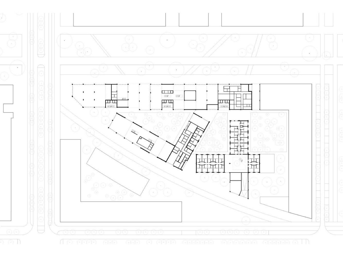 Vysokoškolské koleje Résidence Palaiseau ve Francii, studio 51N4E a Bourbouze & Graindorge