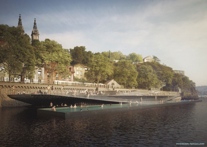 Plovoucí lázně na Rašínově nábřeží, Petr Janda/Brainwork