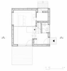 Chata v Liptálu, Ellement Architects/ Hana Maršíková, Jitka Ressová, půdorys 1NP