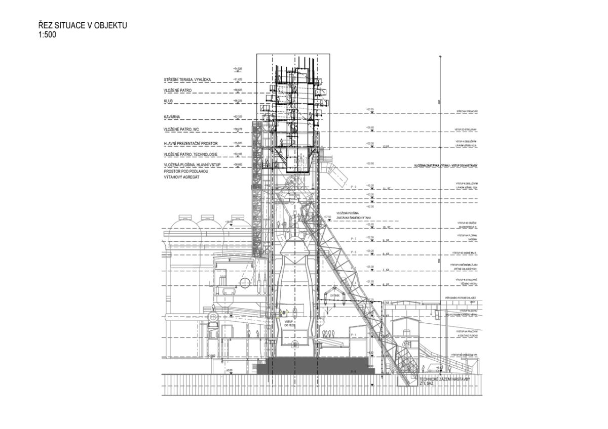 AP ATELIER, Bolt Tower, řez celým objektem – foto