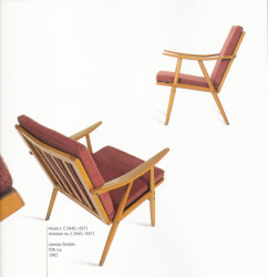 Jaroslavu Šmídkovi je také připisováno autorství oblíbeného modelu křesla 6971 s volnými polštáři z roku 1962.