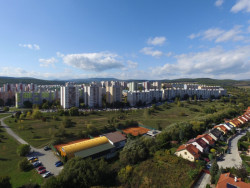 Soutěž na návrh bytového komplexu Andromeda na sídlišti KVP v Košicích, řešené území.