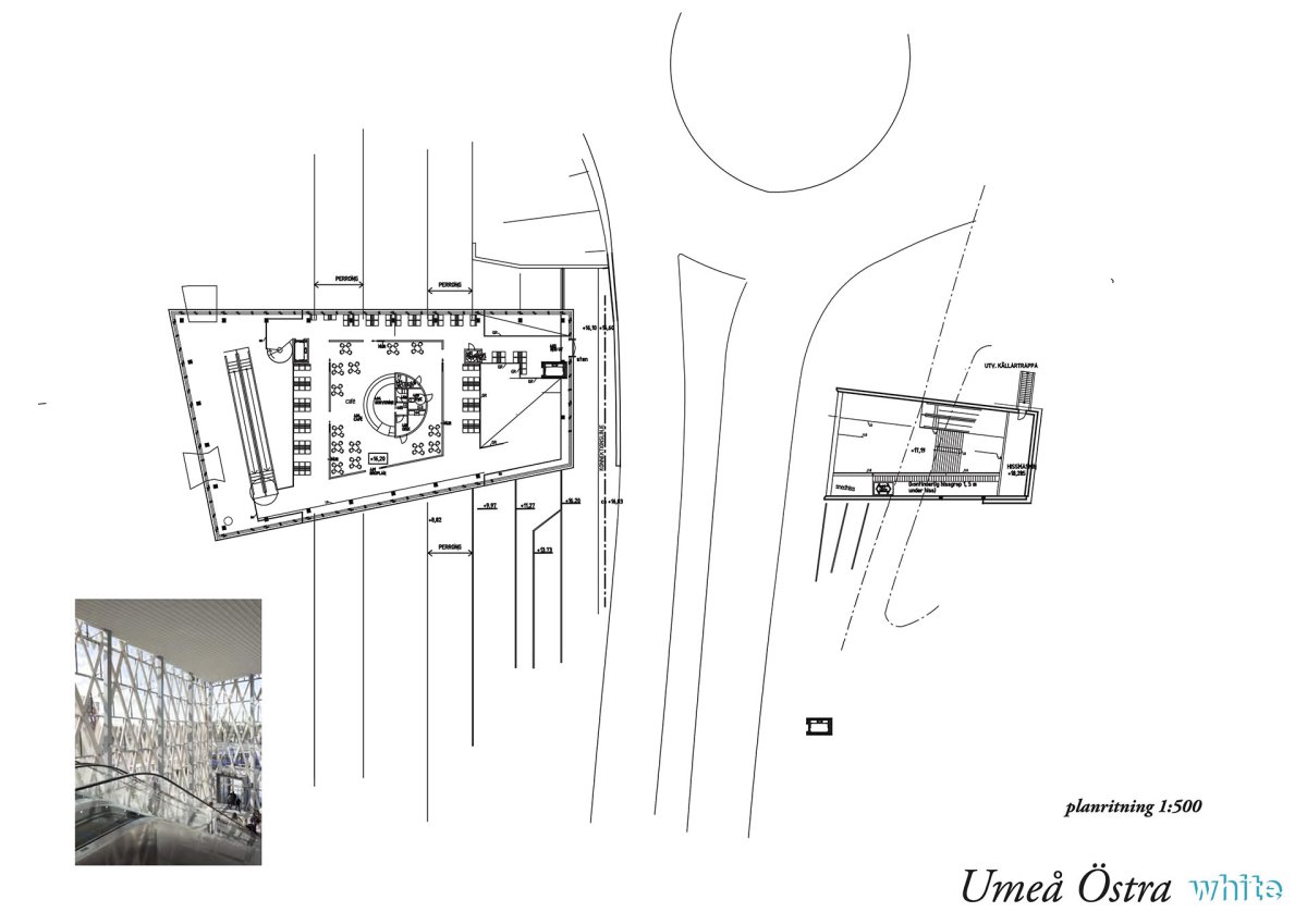 Půdorys (Vlaková stanice Umeå Östra, White Arkitekter)