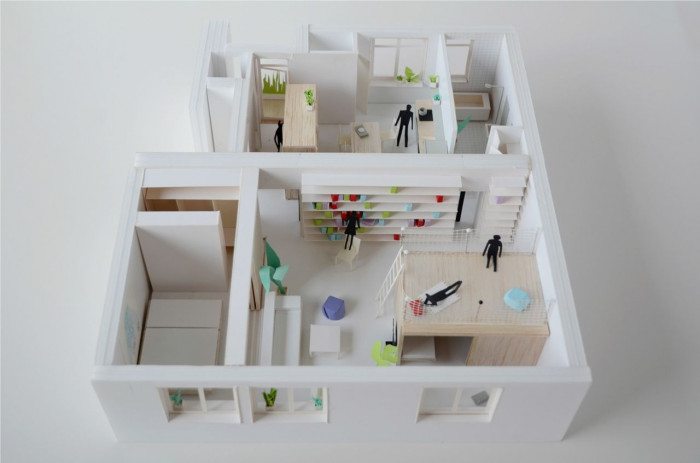 toito architekti, Byt M, model – foto