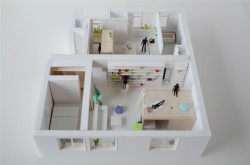 toito architekti, Byt M, model – foto