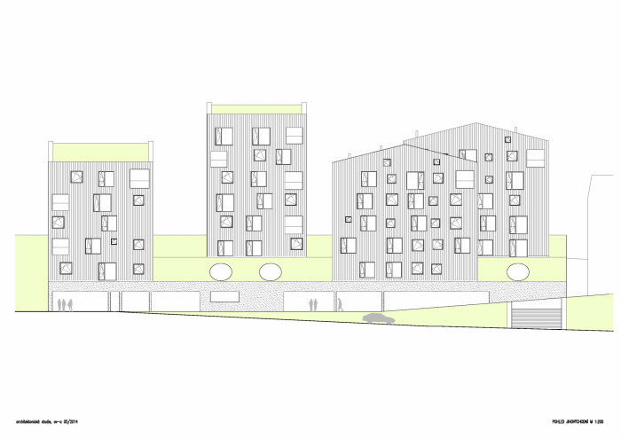 Aparthotel Sv. Vavřinec v Peci pod Sněžkou, ov-a/Jiří Opočenský, Štěpán Valouch, pohled jihovýchodní