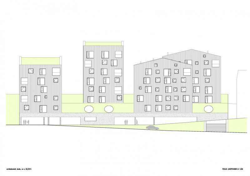 Aparthotel Sv. Vavřinec v Peci pod Sněžkou, ov-a/Jiří Opočenský, Štěpán Valouch, pohled jihovýchodní