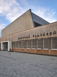 Architekt návrhu rekonstrukce Patrik Panda nechal v exteriéru uplatnit hlavně beton a dřevo