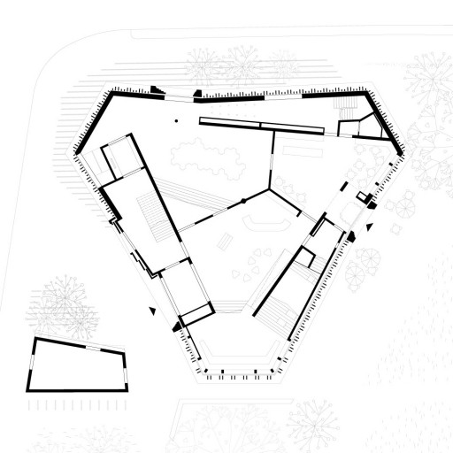 půdorys (KinderKunstLabor; studio Schenker Salvi Weber)