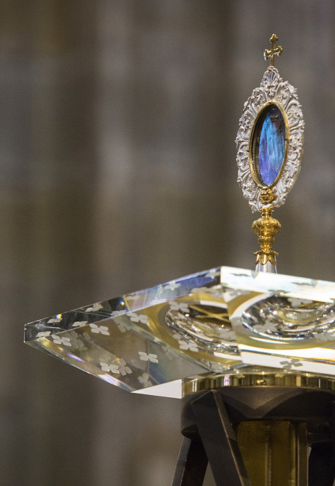 Úprava presbytáře katedrály sv. Víta, Václava a Vojtěcha v Praze, detail hlavice abaku, ARN