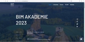Hlavní stránka webu BIM akademie (www.BIMakademie.cz)