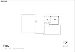 Půdorys 2.NP (Rodinný dům v Plavech v Podkrkonoší, Jan Mutl)