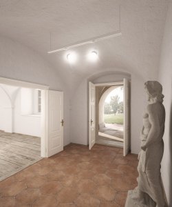 Vizualizace rekonstrukce - předsálí galerie