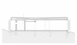 ov-a, Rodinný dům Králův Dvůr, řez – foto