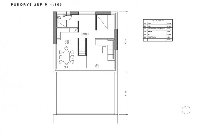 RD Jaroslavice, půdorys 2 NP, Prodesi/Domesi